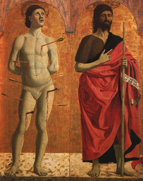 St.Sebastian and St.John the Baptist, Piero della Francesca